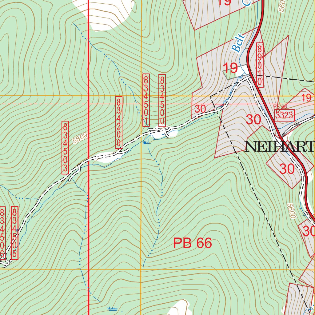 Belt Park Butte, MT FSTopo Map by US Forest Service - Topo | Avenza Maps