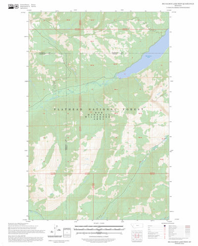 Big Salmon Lake West, MT FSTopo Preview 1