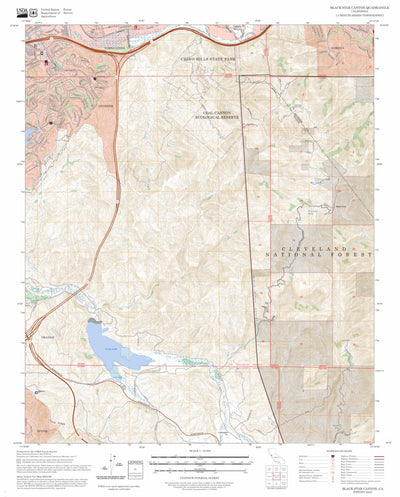 Black Star Canyon, CA FSTopo Preview 1