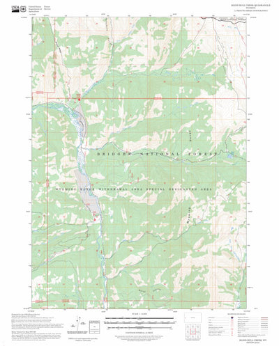 Blind Bull Creek, WY FSTopo Preview 1