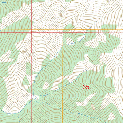 Blind Bull Creek, WY FSTopo Preview 3