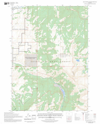 Blue Miner Lake, WY FSTopo Preview 1