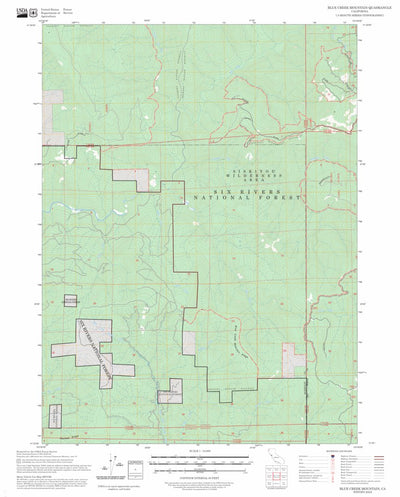 Blue Creek Mountain, CA FSTopo Preview 1