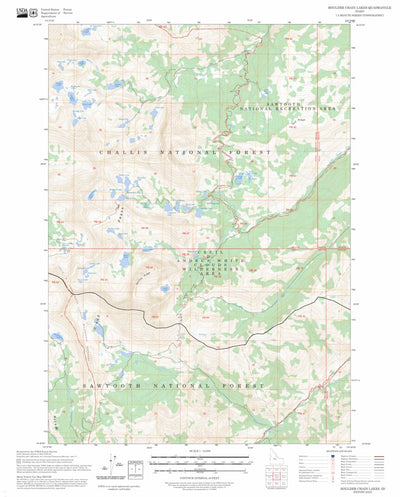 Boulder Chain Lakes, ID FSTopo Preview 1