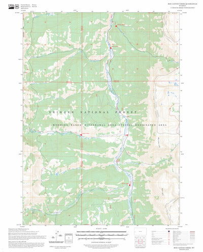 Box Canyon Creek, WY FSTopo Preview 1