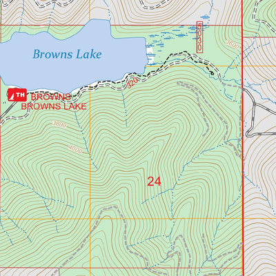 Browns Lake, WA FSTopo Preview 2