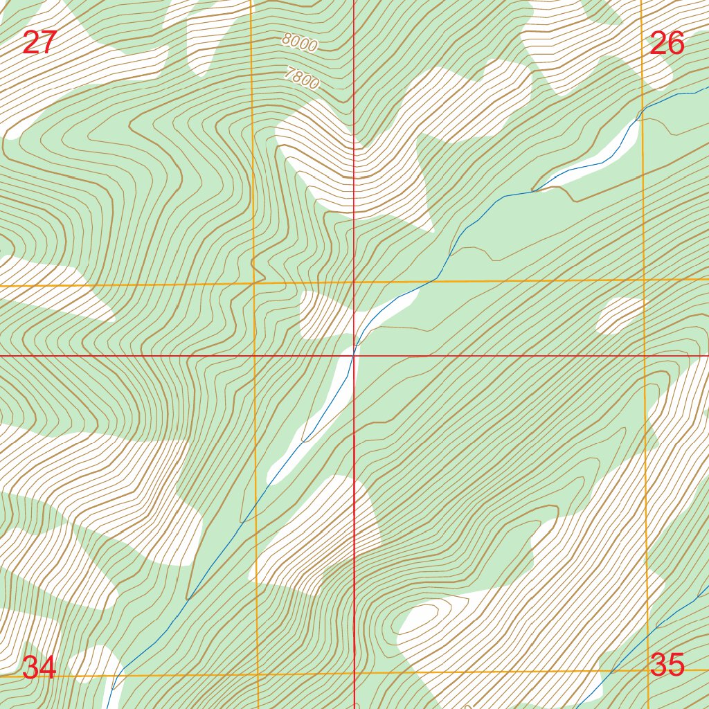 Broomtail Ridge, MT FSTopo Map by US Forest Service - Topo | Avenza Maps