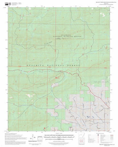 Brushy Creek Mountain, AR FSTopo Preview 1