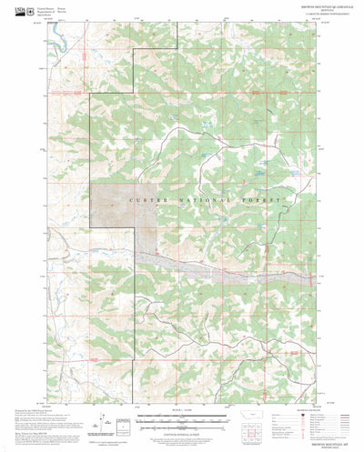 Browns Mountain, MT FSTopo Preview 1
