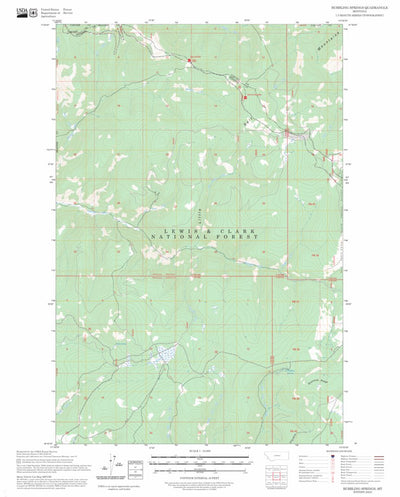 Bubbling Springs, MT FSTopo Preview 1