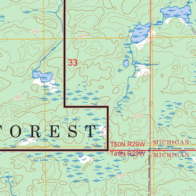 Bulldog Lake, MI FSTopo Preview 2