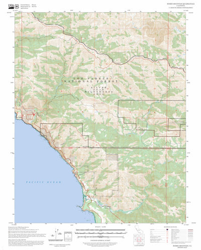 Burro Mountain, CA FSTopo Preview 1