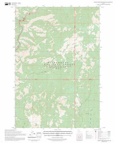 Burnt Strip Mountain, ID FSTopo Preview 1