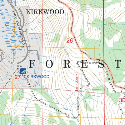 Caples Lake, CA FSTopo Preview 2