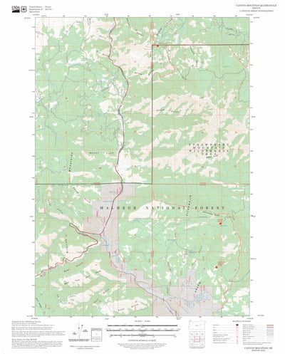 Canyon Mountain, OR FSTopo Preview 1
