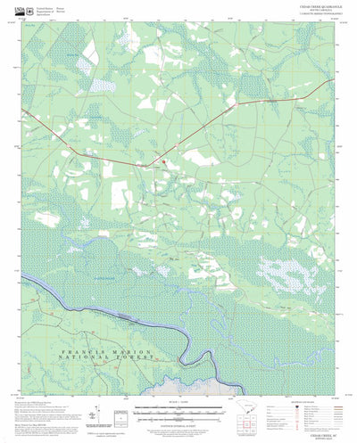 Cedar Creek, SC FSTopo Preview 1