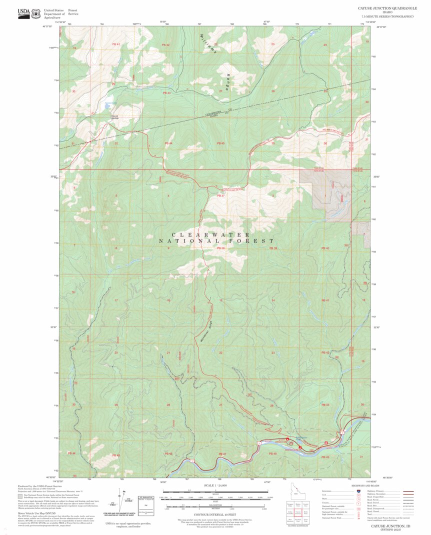 Cayuse Junction, ID FSTopo Map by US Forest Service - Topo | Avenza Maps