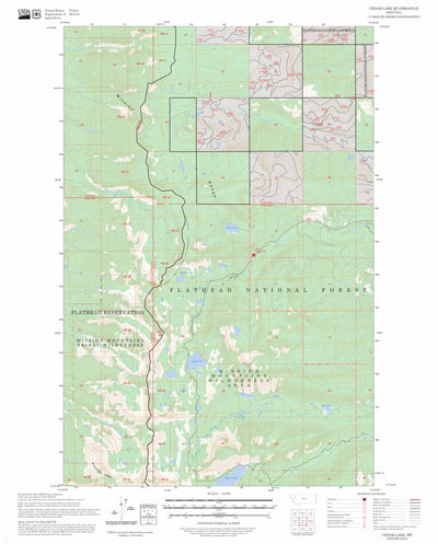 Cedar Lake, MT FSTopo Preview 1