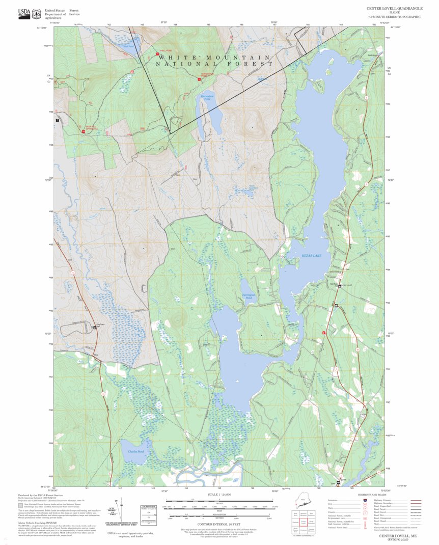 Center Lovell, ME FSTopo Map by US Forest Service - Topo | Avenza Maps