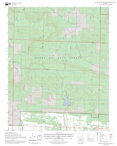 Chickalah Mountain West, AR FSTopo Preview 1