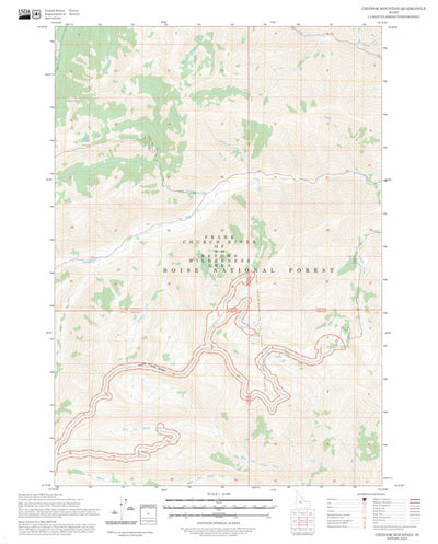 Chinook Mountain, ID FSTopo Preview 1