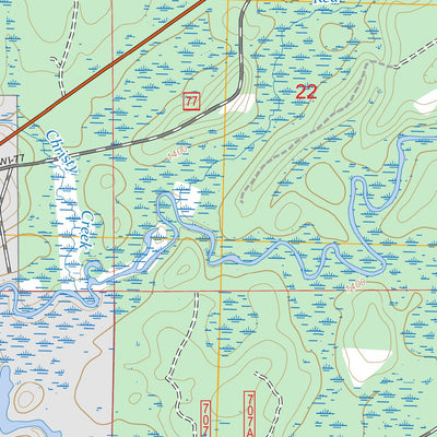 Clam Lake SW, WI FSTopo Preview 3