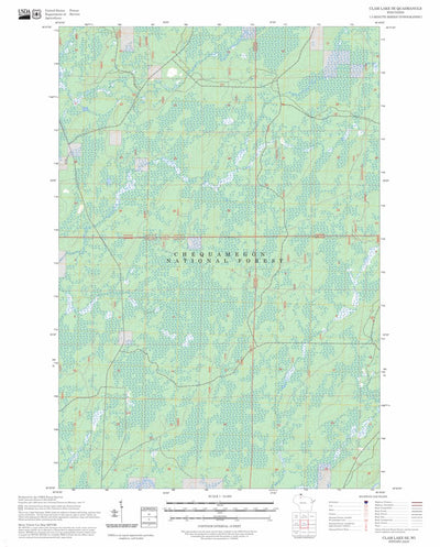 Clam Lake SE, WI FSTopo Preview 1