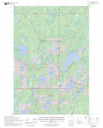 Clam Lake, WI FSTopo Preview 1