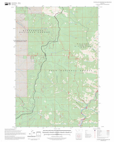 Cleveland Mountain, MT FSTopo Preview 1