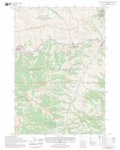 Clayton Mountain, WY FSTopo Preview 1