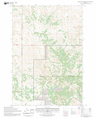 Cook Creek Reservoir, MT FSTopo Preview 1