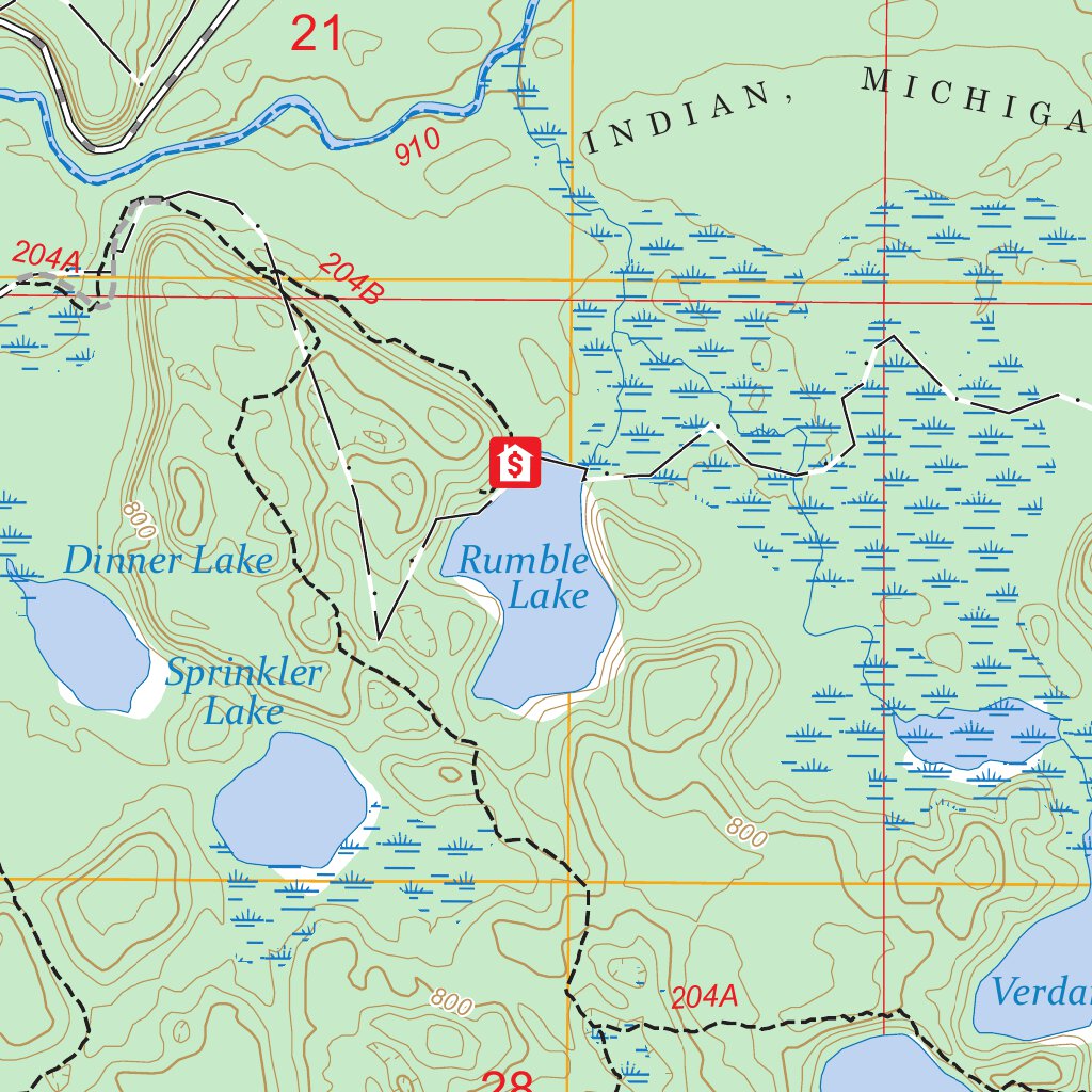 Corner Lake, MI FSTopo Map by US Forest Service - Topo | Avenza Maps