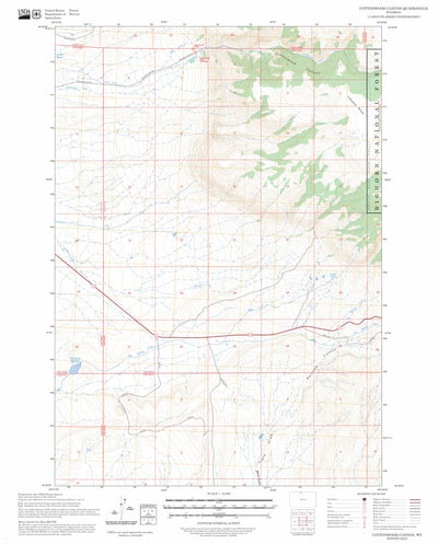 Cottonwood Canyon, WY FSTopo Preview 1