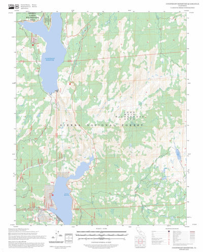 Courtright Reservoir, CA FSTopo Preview 1