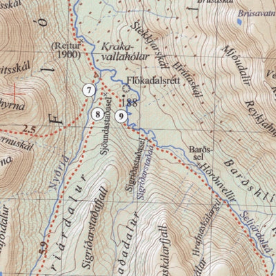 Hiking trails in Tröllaskagi peninsula, Northern Iceland, Map 4 Preview 3