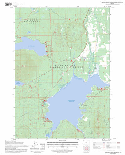 Crane Prairie Reservoir, OR FSTopo Preview 1