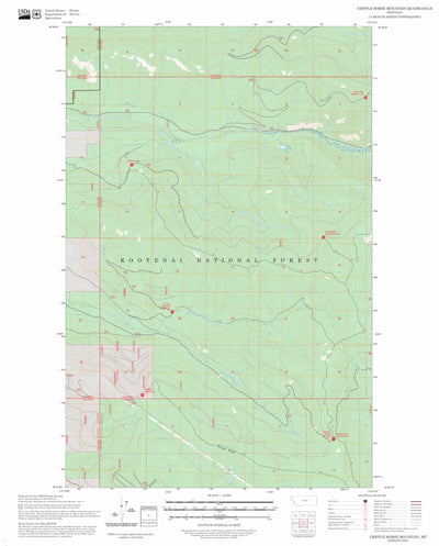 Cripple Horse Mountain, MT FSTopo Preview 1
