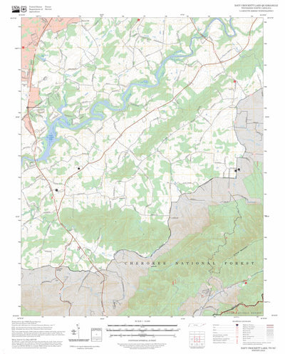 Davy Crockett Lake, TN-NC FSTopo Preview 1