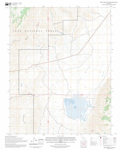 Deep Springs Lake, CA FSTopo Preview 1