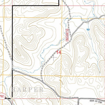 Deep Creek South, ND FSTopo Preview 3