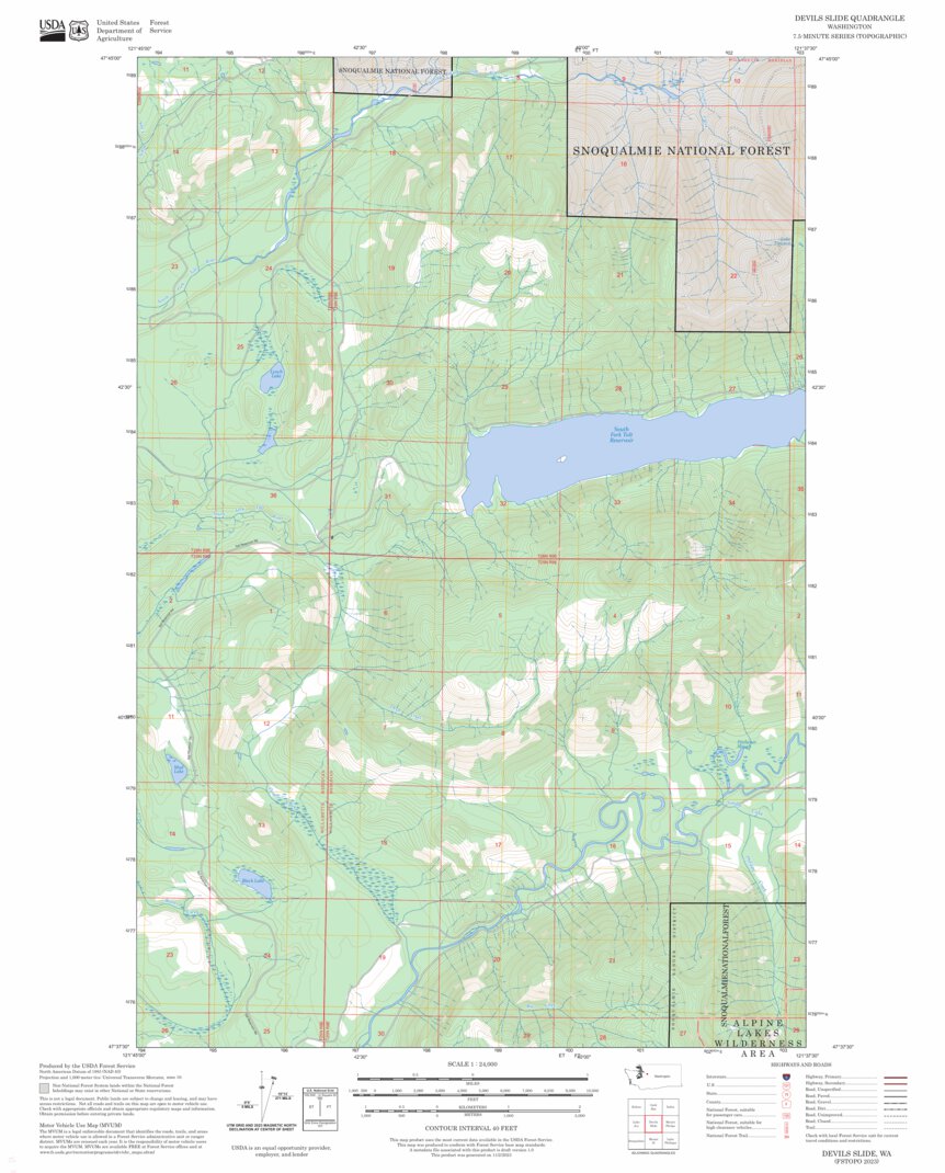 Devils Slide, WA FSTopo Map by US Forest Service - Topo | Avenza Maps