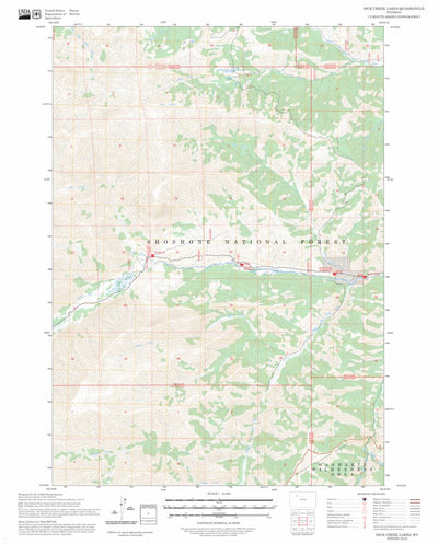 Dick Creek Lakes, WY FSTopo Preview 1