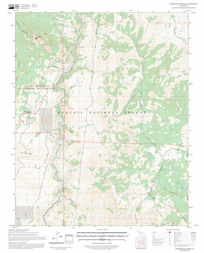 Durrwood Creek, CA FSTopo Preview 1