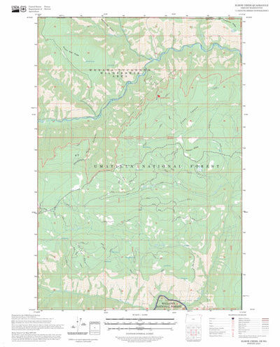 Elbow Creek, OR-WA FSTopo Preview 1