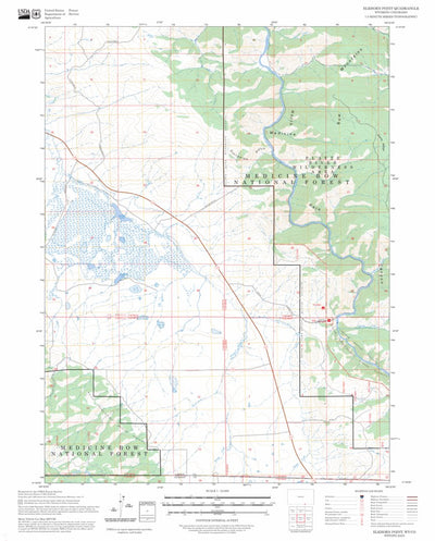 Elkhorn Point, WY-CO FSTopo Preview 1
