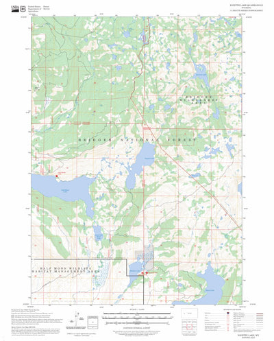 Fayette Lake, WY FSTopo Preview 1