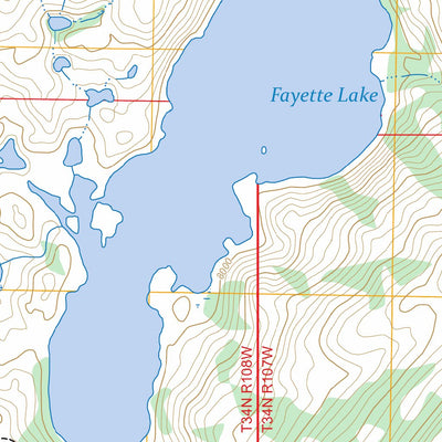 Fayette Lake, WY FSTopo Preview 2