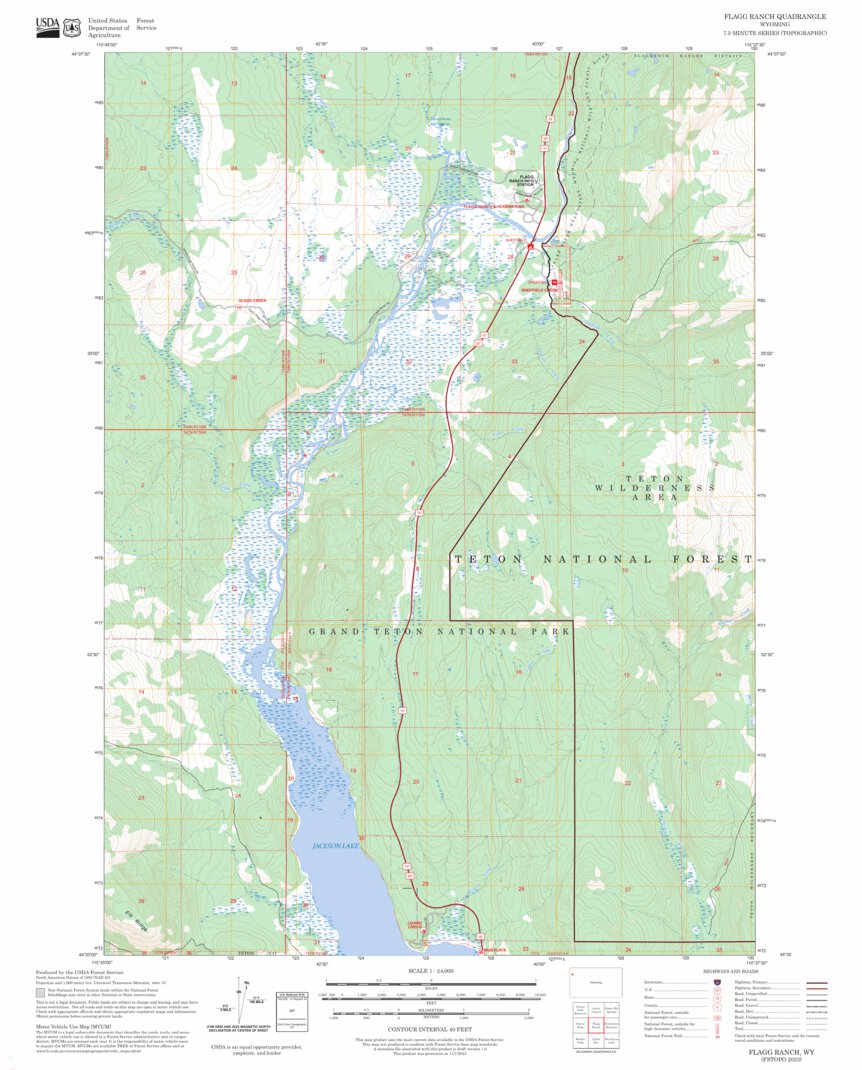 Flagg Ranch, WY FSTopo Map by US Forest Service - Topo | Avenza Maps