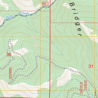 Flathead Pass, MT FSTopo Preview 3