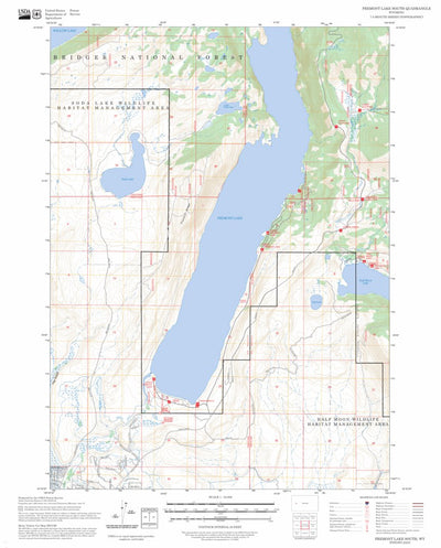 Fremont Lake South, WY FSTopo Preview 1